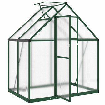 Tuinkas met basisframe 169x114x195 cm aluminium groen 6