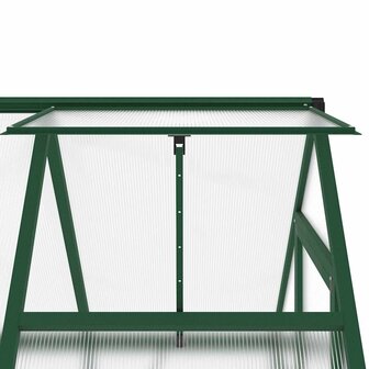 Tuinkas met basisframe 169x114x195 cm aluminium groen 9