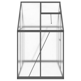 Tuinkas met basisframe 169x114x195 cm aluminium antracietkleur 4