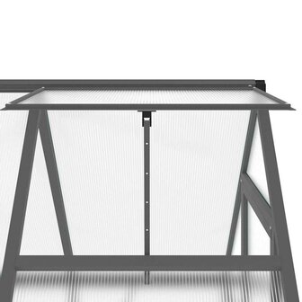 Tuinkas met basisframe 169x114x195 cm aluminium antracietkleur 9