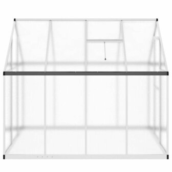 Tuinkas met basisframe 224x169x195 cm aluminium zilverkleurig 4