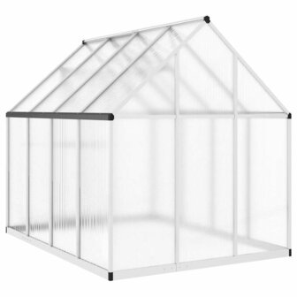 Tuinkas met basisframe 224x169x195 cm aluminium zilverkleurig 5