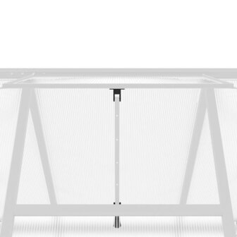 Tuinkas met basisframe 224x169x195 cm aluminium zilverkleurig 9