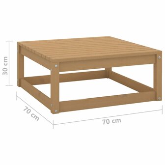 Tuinvoetenbank 70x70x30 cm massief grenenhout honingbruin 4
