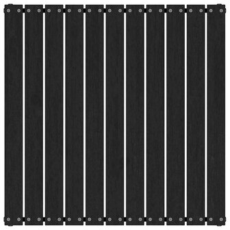 Tuinvoetenbank 70x70x30 cm massief grenenhout zwart 3