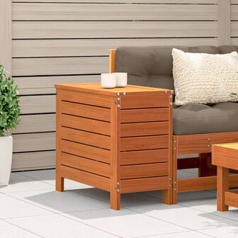 Tuinvoetenbank 62x31,5x52 cm massief grenenhout wasbruin 3