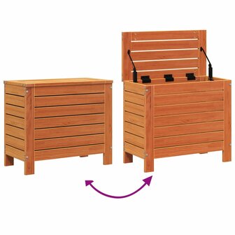 Tuinvoetenbank 62x31,5x52 cm massief grenenhout wasbruin 7