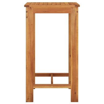 5-delige Tuinbarset massief acaciahout en poly rattan grijs 7