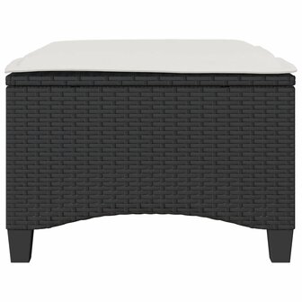 Tuinkrukken met kussens 2 st 55x55x36 cm poly rattan zwart 4