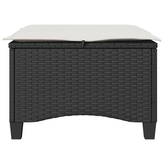 Tuinkrukken met kussens 2 st 55x55x36 cm poly rattan zwart 5