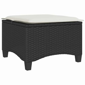 Tuinkrukken met kussens 2 st 55x55x36 cm poly rattan zwart 6