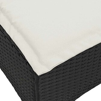 Tuinkrukken met kussens 2 st 55x55x36 cm poly rattan zwart 7