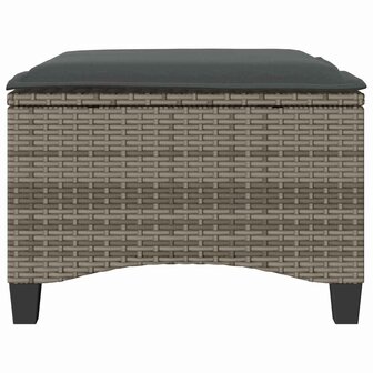 Tuinkrukken met kussens 2 st 55x55x36 cm poly rattan grijs 4