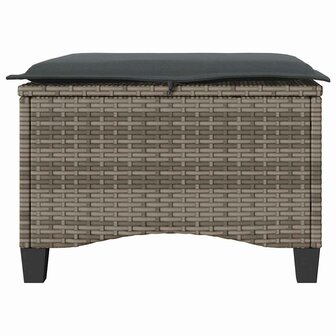Tuinkrukken met kussens 2 st 55x55x36 cm poly rattan grijs 5