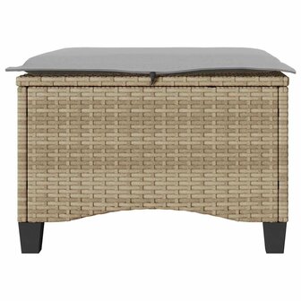 Tuinkrukken met kussens 2 st 55x55x36 cm poly rattan beige 5