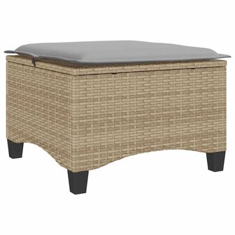 Tuinkrukken met kussens 2 st 55x55x36 cm poly rattan beige 6