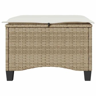 Tuinkrukken met kussens 2 st 55x55x36 cm poly rattan beige 5