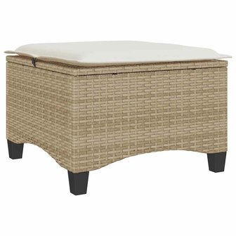 Tuinkrukken met kussens 2 st 55x55x36 cm poly rattan beige 6