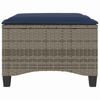 Tuinkrukken met kussens 2 st 55x55x36 cm poly rattan grijs 4