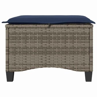 Tuinkrukken met kussens 2 st 55x55x36 cm poly rattan grijs 5