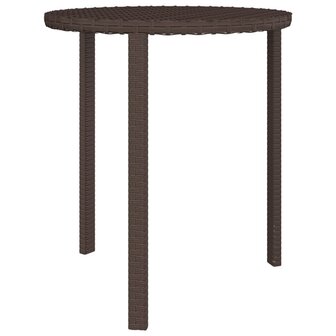 Tuinbijzettafels 3 st poly rattan bruin 5