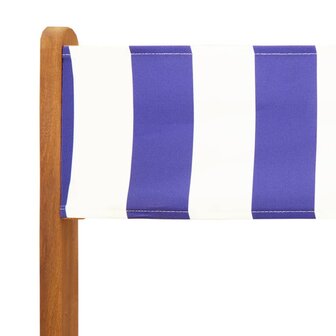 3-delige Bistroset stof en massief hout blauw en wit 9