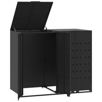 Containerberging voor 2 containers 138x79x117 cm staal zwart 2