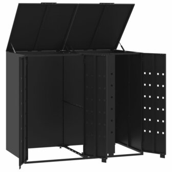 Containerberging voor 2 containers 138x79x117 cm staal zwart 8
