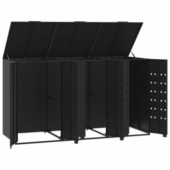 Containerberging voor 3 containers 207x79x117 cm staal zwart 8