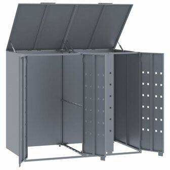 Containerberging voor 2 containers 138x79x117 cm staal grijs 8