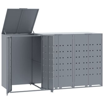 Containerberging voor 3 containers 207x79x117 cm staal grijs 2