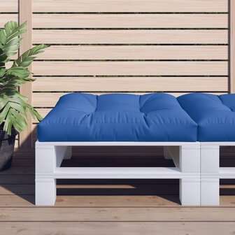 Palletkussen 70x70x12 cm stof koningsblauw 1