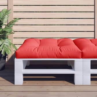 Palletkussen 80x80x12 cm stof rood 1