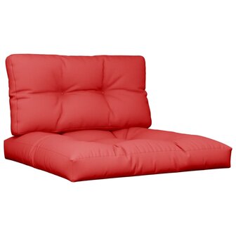 Palletkussens 2 st stof rood 2