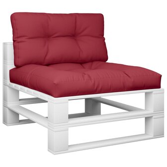 Palletkussens 2 st stof wijnrood 3