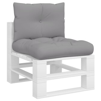 Palletkussens 2 st stof grijs 3