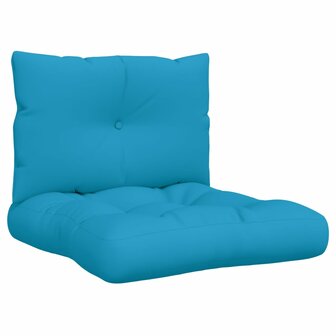 Palletkussens 2 st stof lichtblauw 2