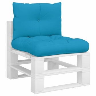 Palletkussens 2 st stof lichtblauw 3