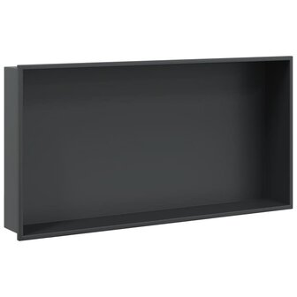 Douchenis 62x32x9 cm roestvrijstaal matzwart 2