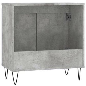 Badkamerkast 58x33x60 cm bewerkt hout betongrijs 7