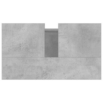 Badkamerkast 58x33x60 cm bewerkt hout betongrijs 8