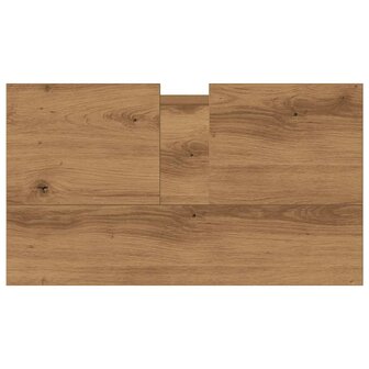Badkamerkast 58x33x60 cm bewerkt hout artisanaal eikenkleurig 7