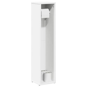 Badkamerkast met rolhouder 20,5x20x90 cm wit 1