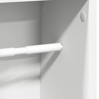 Badkamerkast met rolhouder 20,5x20x90 cm wit 7
