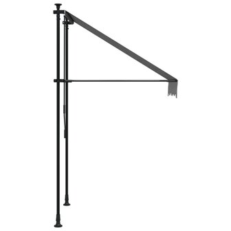 Luifel uittrekbaar 100x150 cm stof en staal antracietkleurig 4