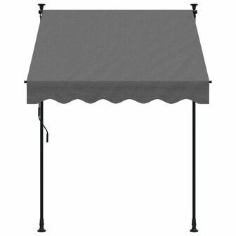 Luifel uittrekbaar 150x150 cm stof en staal antracietkleurig 3