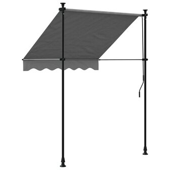 Luifel uittrekbaar 150x150 cm stof en staal antracietkleurig 5