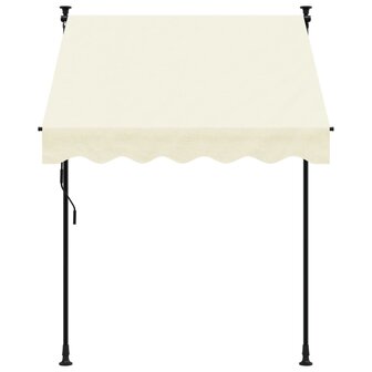 Luifel uittrekbaar 150x150 cm stof en staal cr&egrave;mekleurig 3