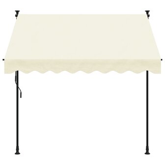 Luifel uittrekbaar 200x150 cm stof en staal cr&egrave;mekleurig 3