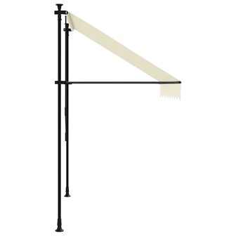 Luifel uittrekbaar 200x150 cm stof en staal cr&egrave;mekleurig 4